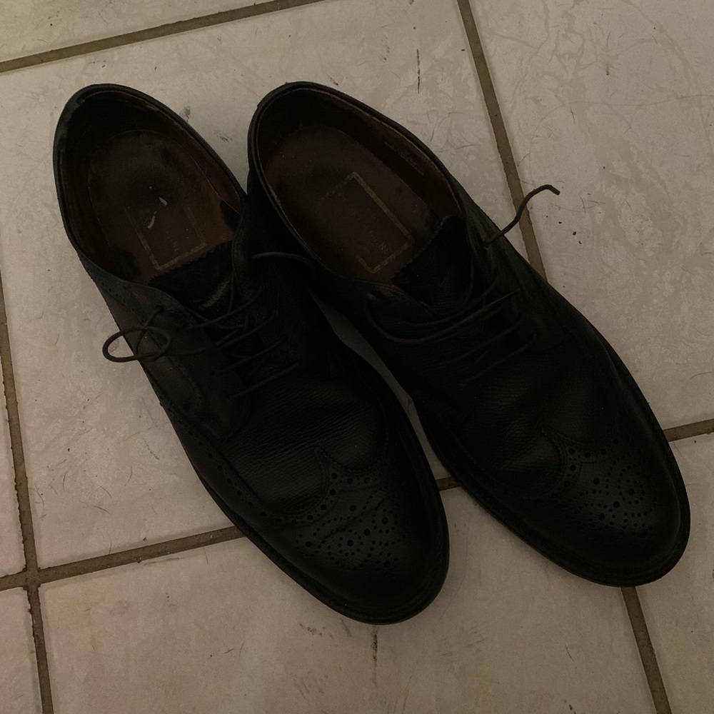 Stewart McGuire Black Leather Men's Dress Shoes - Picture 11 of 12